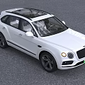 White Bentley Luxury SUV Featuring Elegant Exterior Design And Distinctive Front Grille