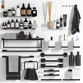 Modern toiletries 3d model