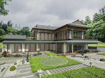 Chinese single-family villa 3d model