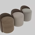 Modern Light Beige Textured Fabric Leisure Chair With Elegant Curved Back Design For Living Room
