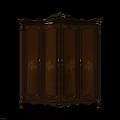 Classical Wooden Wardrobe With Carved Details Four Doors And Ornate Top