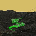 Far Mountain Aerial View of Forest Alpine Town Aerial View of Mountain Scenery Castle Peak Planning Jungle Thousands of Miles 3d model