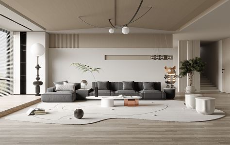 modern living room 3d model