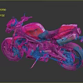 Shiny Red Motorcycle With Sleek Design Black Seat Chrome Exhaust And Stylish Handlebars