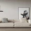 Modern Minotti double sofa 3d model