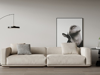 Modern Minotti double sofa 3d model