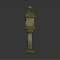 Stone Birdhouse With Pointed Top And Square Base For Outdoor Garden
