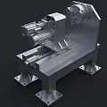 Industrial Equipment With Metal Frame Electric Motor Sturdy Base And Precision Mechanical Components