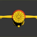 Bart Simpson Character With Yellow Skin Spiky Hair Red Shirt Blue Shorts And Arms Outstretched