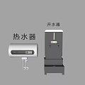 Efficient Kitchen Appliances With Wall Mounted Water Heater And Electric Water Boiler
