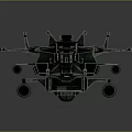 Futuristic Silver Spacecraft Featuring Multiple Wings Weapon Systems and Complex Structure