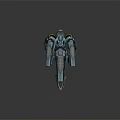 Futuristic Blue Gray Mechanical Structure With Intricate Robotic Components And Detailed Design