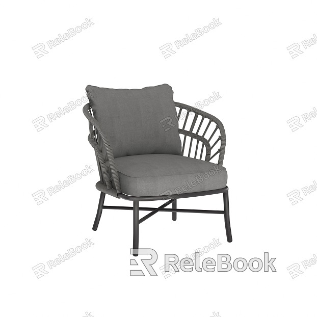 Modern Chair Outdoor Courtyard Garden Roof Garden Balcony Chair Single Lounge Chair model