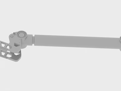 Gray Adjustable Mechanical Arm Bracket With Joint And Connecting Structure 3d model