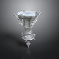 Intricate Carved Sculptural Vessel With Elaborate Patterns And Decorative Base