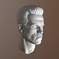 Realistic 3D Male Character Head Model Human Figure Sculpture Design Artwork