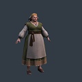 Medieval Women Civilians Ordinary People Women Village Aunts Agricultural Women Aunts European Women Old Men Maid 3d model