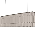 Elegant Modern Rectangular Crystal Chandelier With Warm Light And Hanging Pendants 3d model