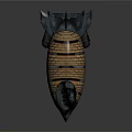 Fish Shaped Decorative Sculpture With Scaled Texture And Metallic Finish