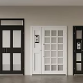 Double Doors For Interior With Glass Panels And Different Color Finishes Design