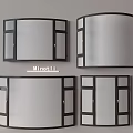 Casement Windows Modern Design With Black Frame Transparent Glass And Various Styles