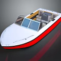 Modern White Red Yacht Design With Cockpit Windows And Seating