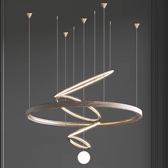 Light Luxury Chandelier 3d model