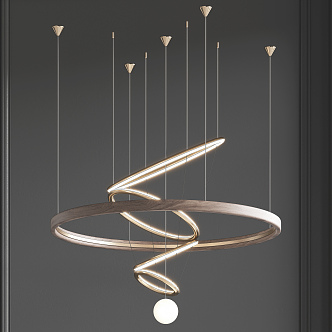 Light Luxury Chandelier 3d model