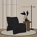 Middle Ancient Style Single Sofa Side Carpet Jewelry Floor Lamp 3d model
