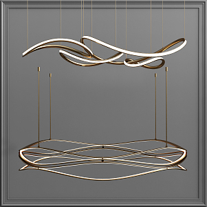 Light Luxury Chandelier 3d model