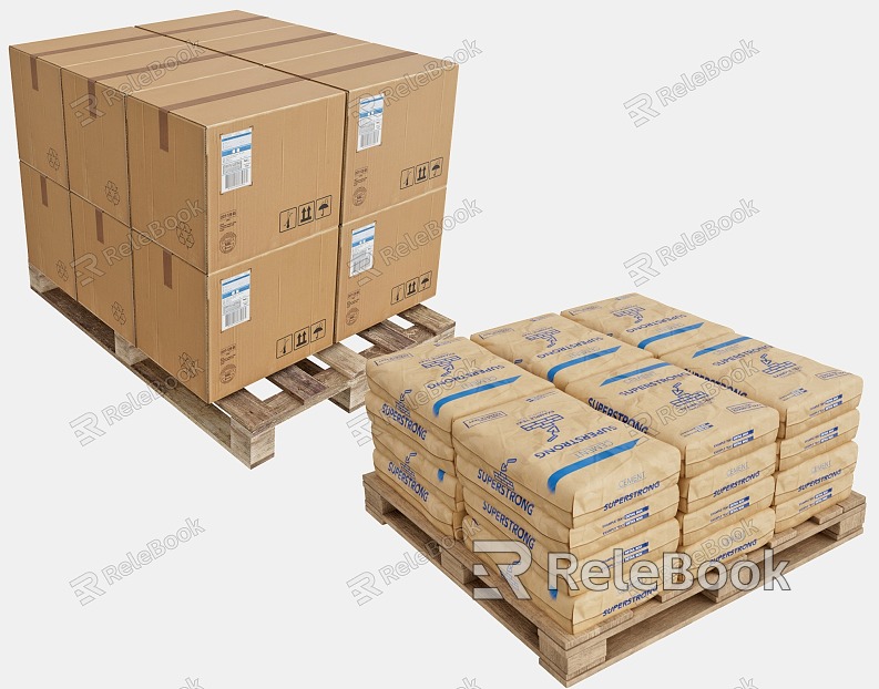 modern logistics packing box model