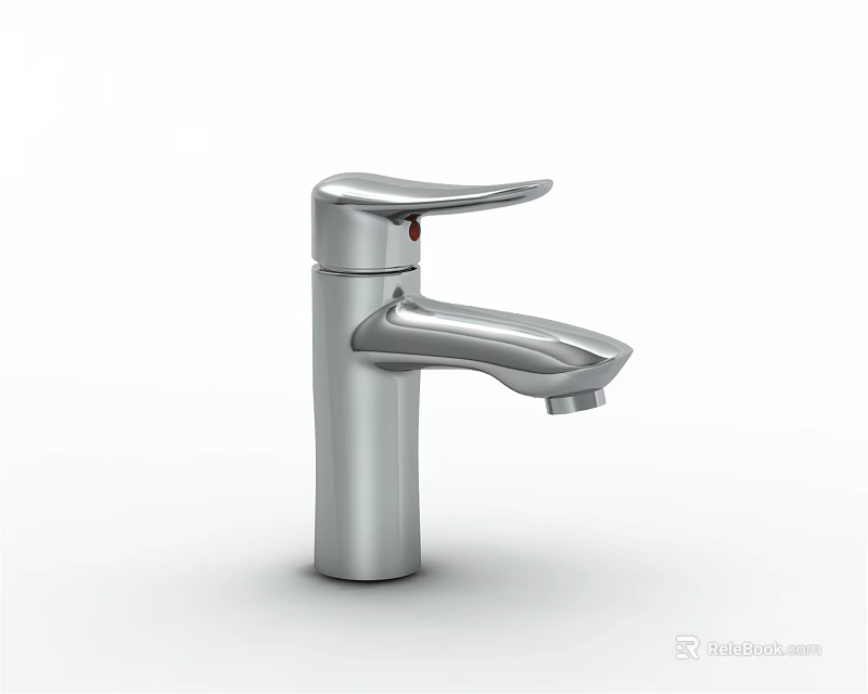 Modern Silver Faucet With Sleek Design And Chrome Finish For Home Bathrooms 3d model 