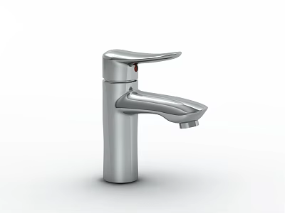 Modern Silver Faucet With Sleek Design And Chrome Finish For Home Bathrooms 3d model