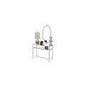 Elegant Modern Vanity Table With Gold Framed Mirror Table Lamp And Decorative Books 3d model