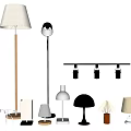 Floor Lamp Table Lamp Track Lamp Combination 3d model