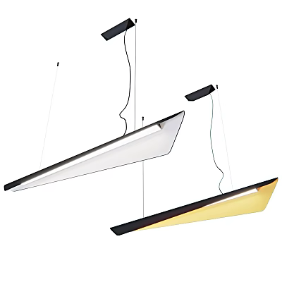 Modern Pendant Lights Design With Geometric Shapes And White Gold Color Tones 3d model