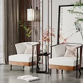 New Chinese Casual Sofa Combination Single Sofa Combination 3d model