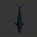 3D Rendered Blue Whale With Open Mouth And Blue Body In Gradient Background