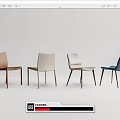 Modern Dining Chairs in Various Colors with Wooden Legs and Comfortable Seats