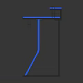 Modern Gaming Table Furniture with Blue LED Lights Metal Legs and Smooth Desktop