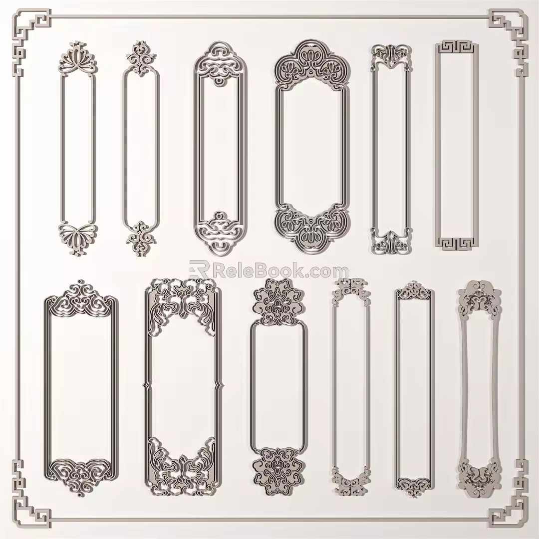 New Chinese lines carved 3d model