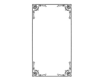 Decorative Carved Frame Design With Ornate Corner Details And Elegant Artistic Patterns 3d model