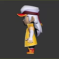 Cartoon Game Movie Character With Red White Hat Yellow Vest White Sleeves Red Shoes