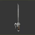 Detailed Metal Knife Design With Wooden Handle And Sharp Blade
