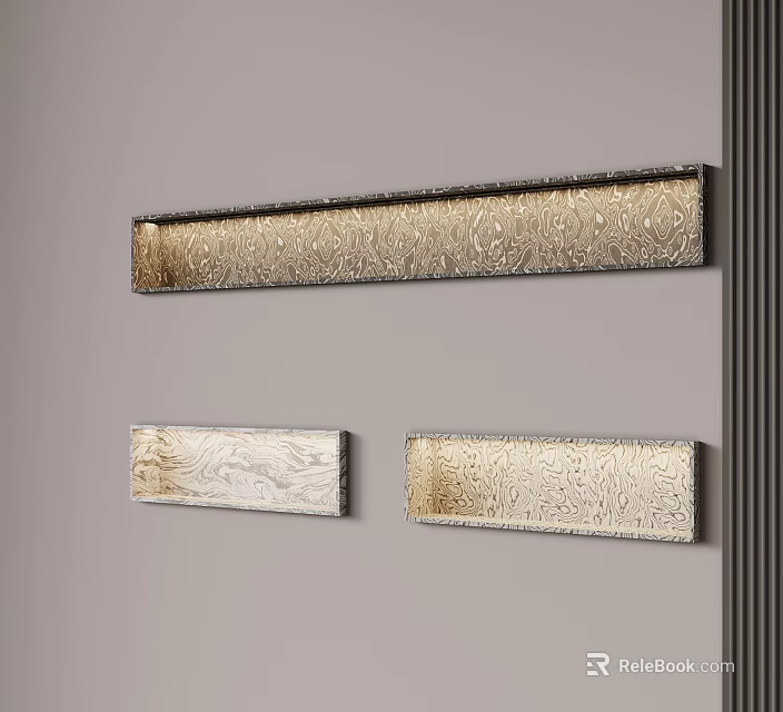 Elegant Textured Wall Sconces With Modern Design For Home Interior Decor 3d model