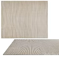 Beige Square Rug With Vertical Striped Pattern In Neutral Tones For Living Room