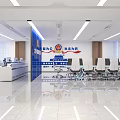 Modern Bright Public Security Service Hall With Neat Workstations And Spacious Comfortable Public Service Environment