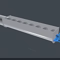 Industrial Screw Conveyor With White Cylindrical Body And Blue Motor For Material Handling