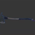 Traditional Metal Axe Weapon With Wooden Handle Wrapped Grip And Red End
