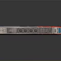 Modern Red And Yellow Streamlined Train With Windows And Roof Vents Design